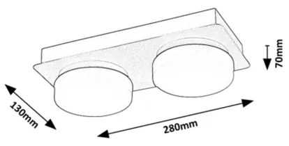 Rabalux 75002 - LED Stropné kúpeľňové svietidlo ATTICHUS 2xLED/5,5W/230V IP44