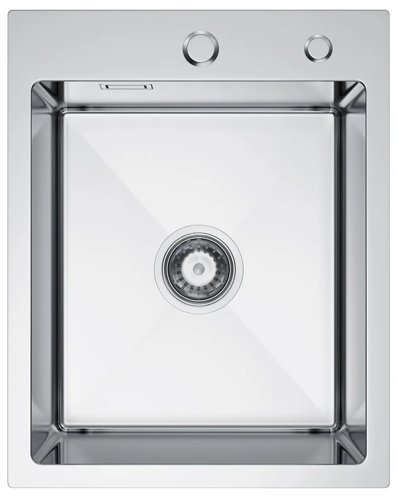 Erga HD, 1-komorový oceľový drez 400x500x210 mm, oceľová, ERG-MLS-HD4050