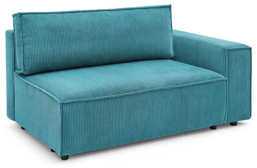 Modrý menčestrový modul pohovky (pravý roh) Nihad modular – Bobochic Paris