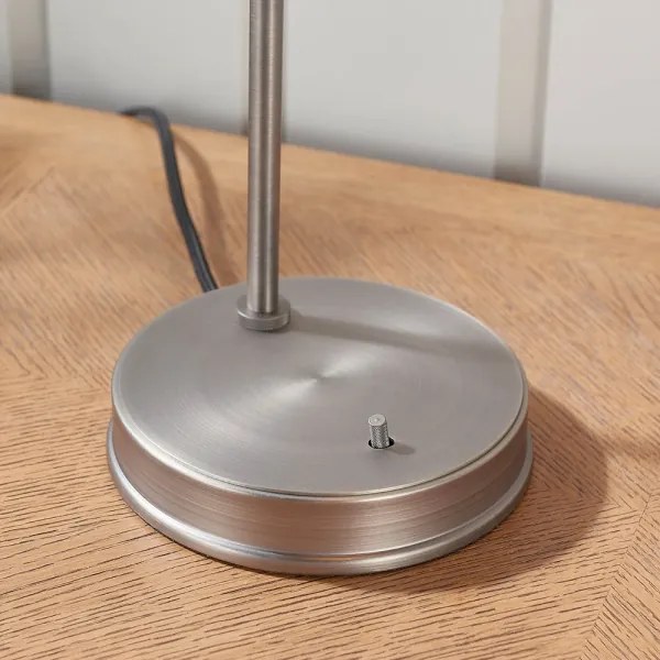 Endon 91740 - Stolná lampa HANSEN 1xE14/40W/230V matný chróm