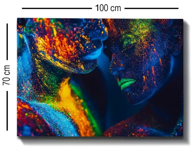 Obraz FAREBNÉ TVÁRE 70 x 100 cm