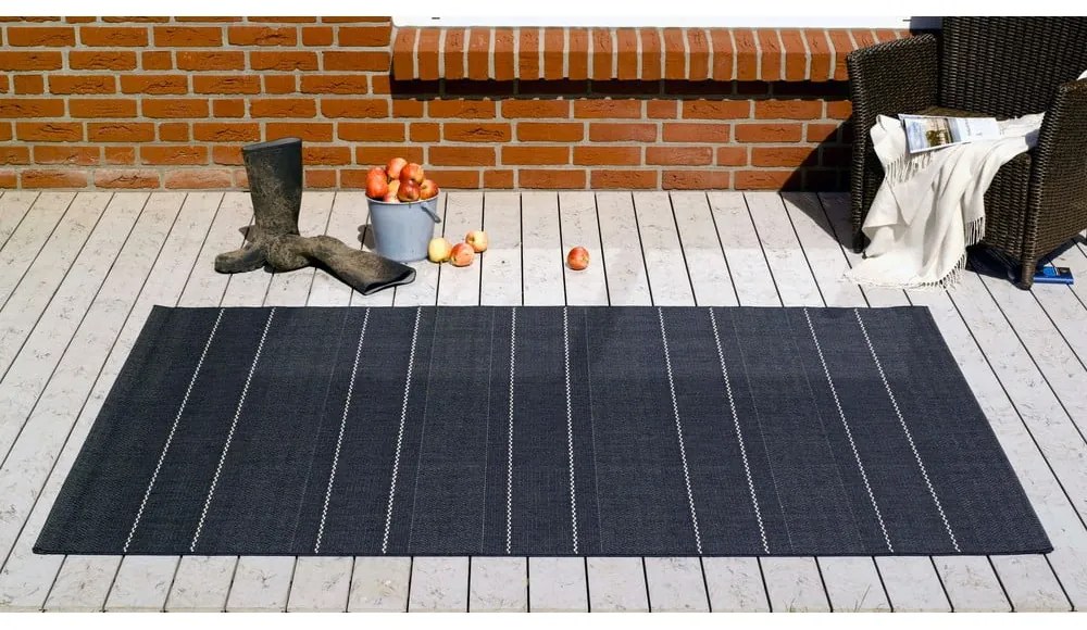 Čierny vonkajší koberec Hanse Home Sunshine, 80 x 150 cm