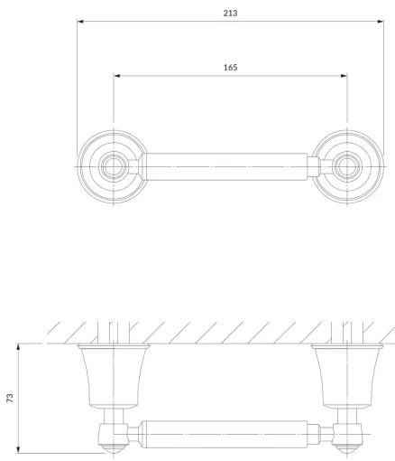 OMNIRES AL53510CR - Držiak toaletného papiera ART LINE lesklý chróm