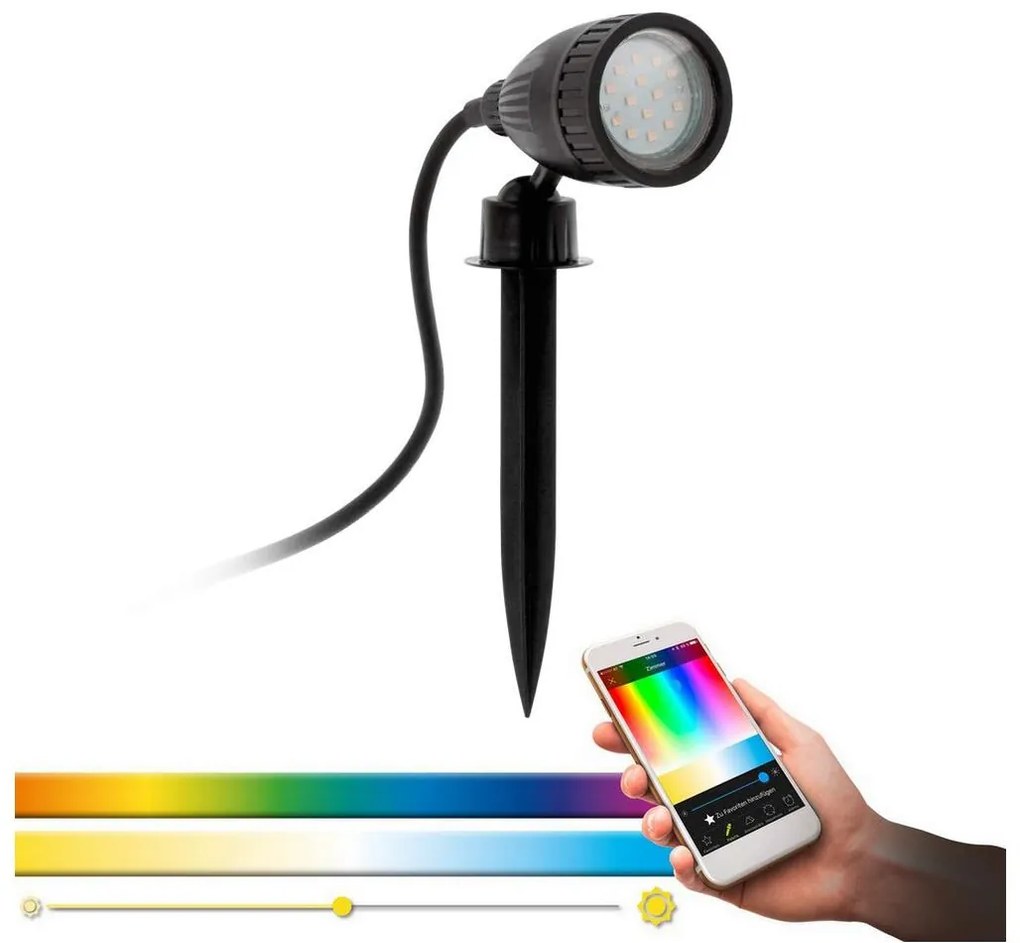 Eglo 98052 - RGB LED vonkajšie svietidlo NEMA-C 1xGU10/5W/230V IP44
