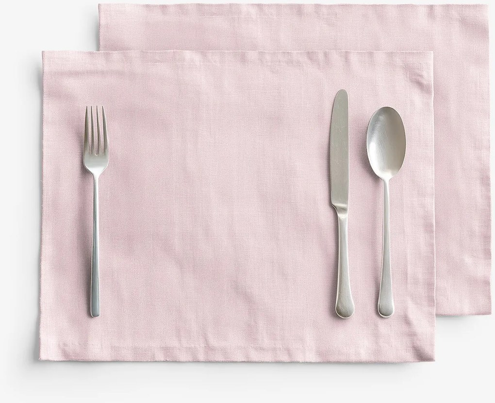 Goldea prestieranie na stôl z ľanovej zmesi - púdrovo ružové - sada 2ks 30 x 40 cm