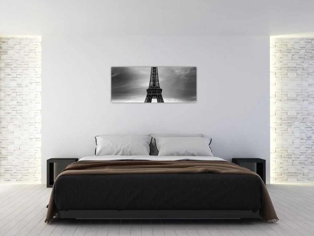 Obraz - Ružové auto v Paríži (120x50 cm)