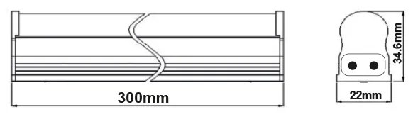ACA Lighting LED lineárne svietidlo DAPO 5W/230V/3000K/500Lm/120°/IP20/300mm