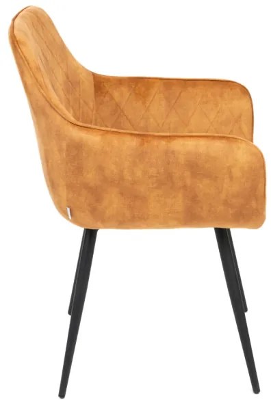 Jedálenská stolička SATORI zamatová horčicová 894461