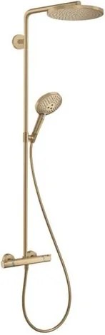 Hansgrohe Raindance Select S sprchový systém na stenu s termostatickou batériou kartáčovaný bronz 27633140