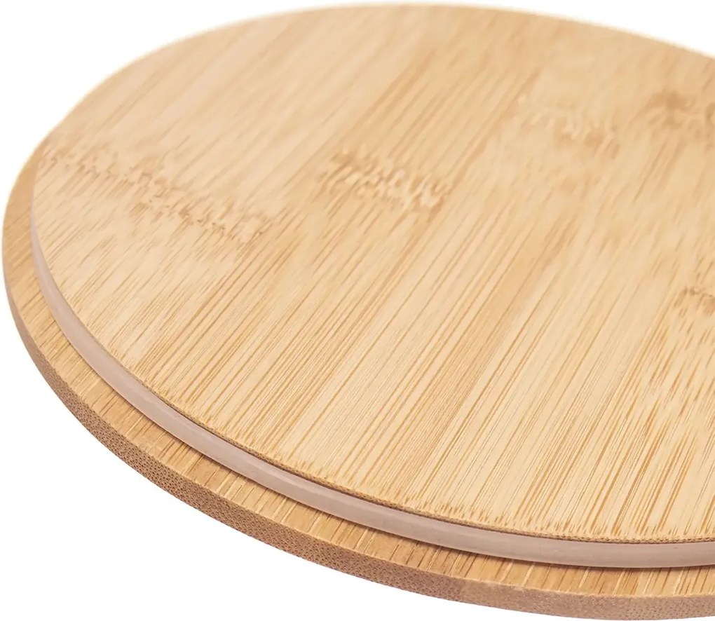 Orion Dóza na potraviny, plechová, čierna, s bambusovým vekom, 2,3l, MÚKA HRUBÁ