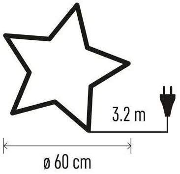 Vianočná dekorácia 1xE14/25W/230V pr. 60 cm zlatá