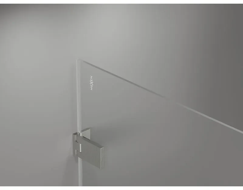Mexen Lunar-F L, sprchový kút pravý 80 x 80 cm, 8mm číre sklo, oceľový profil, 836L-080-080-97-00-P