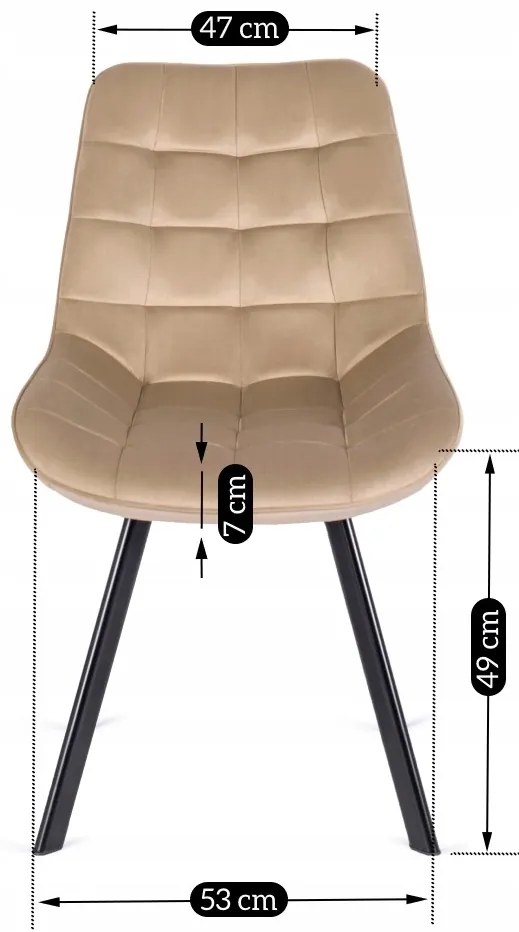 PROXIMA.store - Čalúnená jedálenska stolička RICK FARBA: ružová, MATERIÁL: zamat