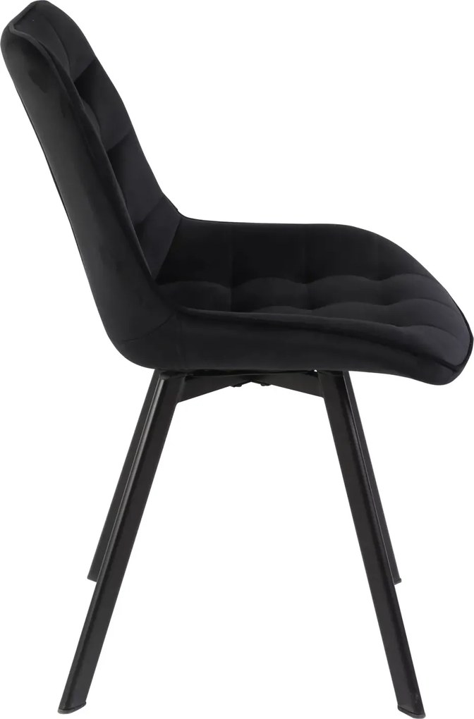 SI Monti Velvet stolička čierna
