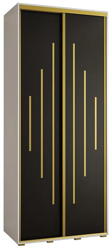 Skriňa 45 Canaris 12 110 biela/čierna/gold