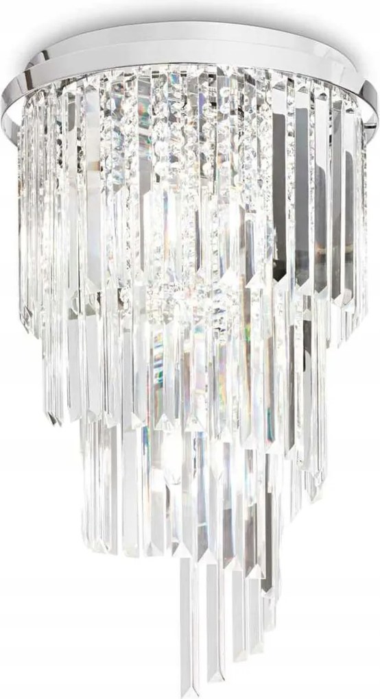 Stropné svietidlo Ideal Lux Carlton PL8 chróm 8xE14 40cm
