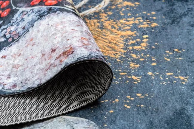 Protišmykový koberec / behúň ANDRE 9002 modrý / terakota