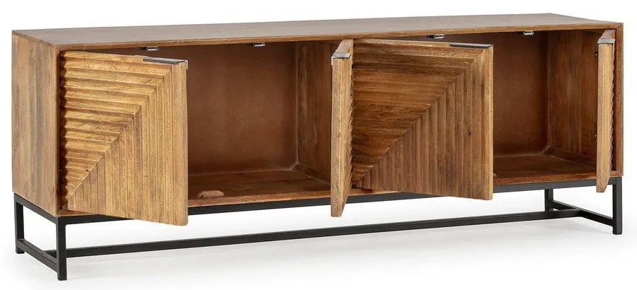 TV stolík z mangového dreva v prírodnej farbe 160x58x40 cm Nereida – MOME