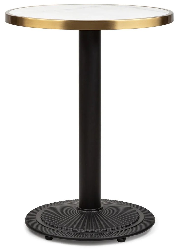 Blumfeldt Patras Jewel, mramorový stôl, secesný štýl, Ø: 57,5 cm, výška: 75 cm, liatinový stojan