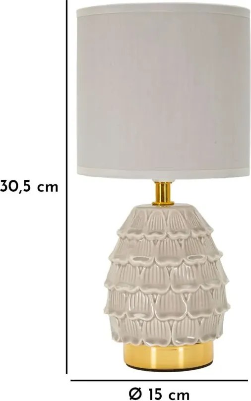 Stolná lampa Pigny 30,5 cm sivá