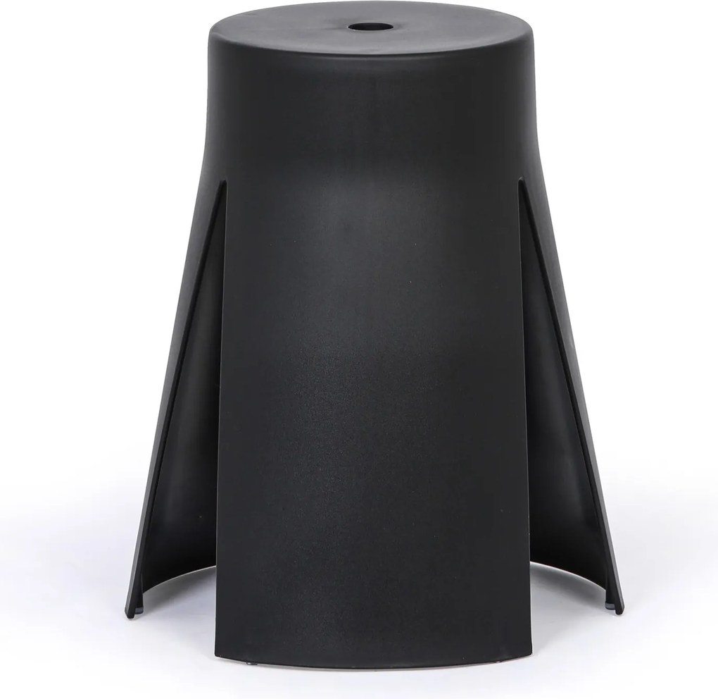 Plastová stolička RIKO, čierna