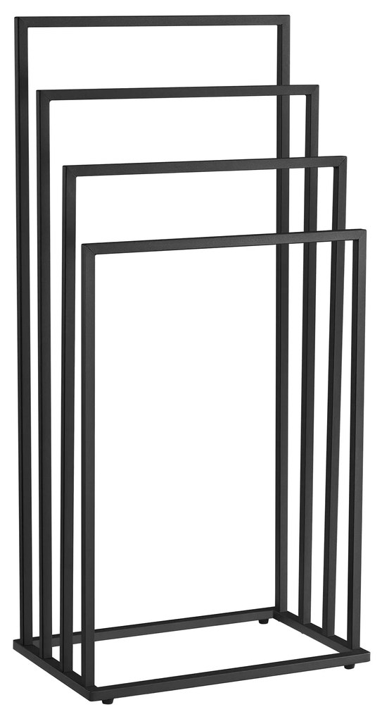 Stojan na uteráky LINESTRO kovový so 4 ramenami 93x45cm, čierny