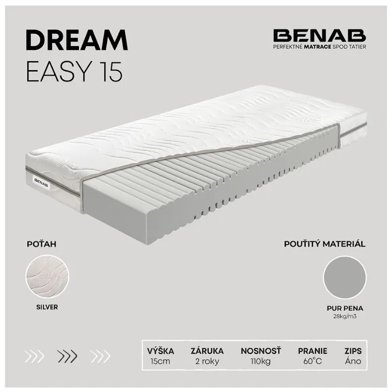 Matrac Benab Dream Easy 15 195x80 cm