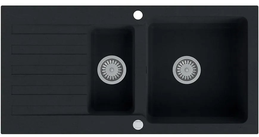 Granitový drez 1,5K 960x480 čierna