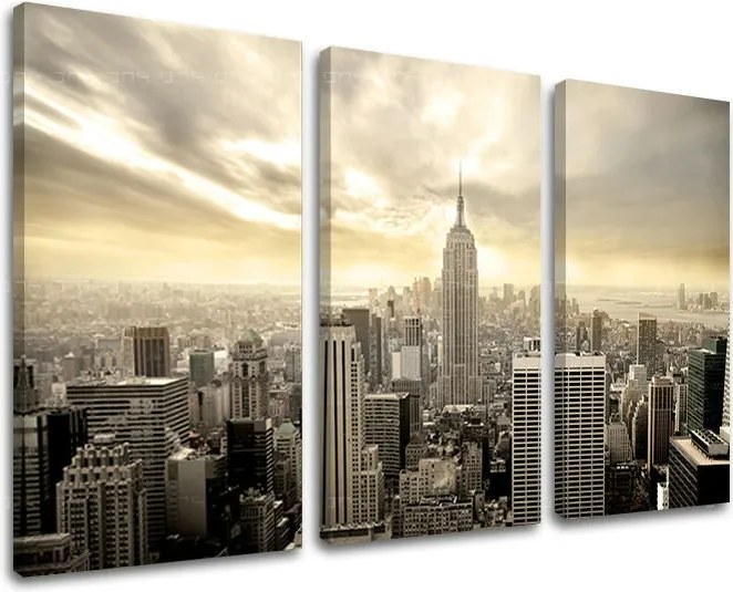Obraz na stenu 3 dielny MESTO ME034E30 - 90x60 cm