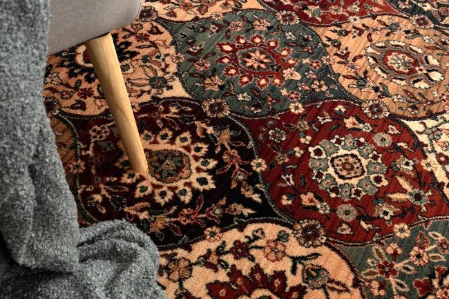 Koberec KASHQAI 4373 300 orientálny, béžový / bordový
