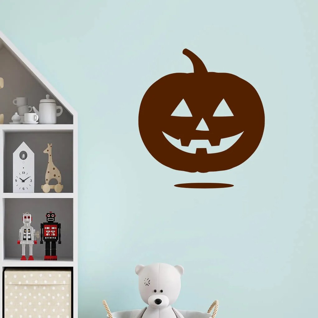 Veselá Stena Samolepka Halloweenska tekvica Farba: žlutá, Veľkosť: 60 x 67 cm