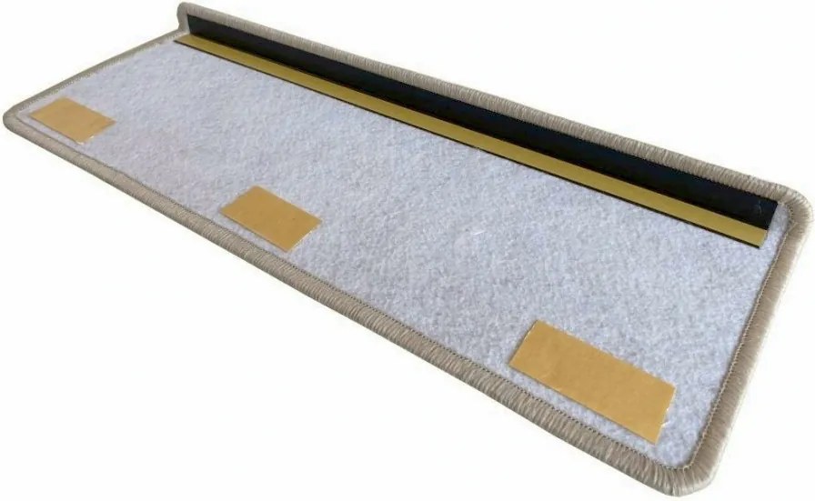 Nášľapy na schody Alassio šedobéžové obdĺžnik, samolepiaci - 25x80 obdĺžnik (rozmer vrátane ohybu) Vopi