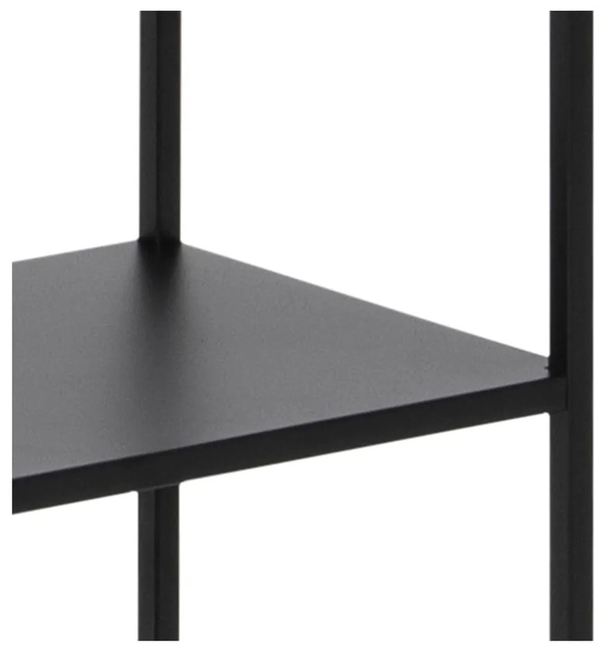 Čierna kovová knižnica 70x185 cm Newcastle – Actona