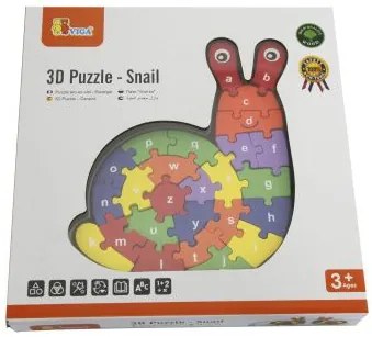 Viga 3D puzzle - Slimák s písmenami