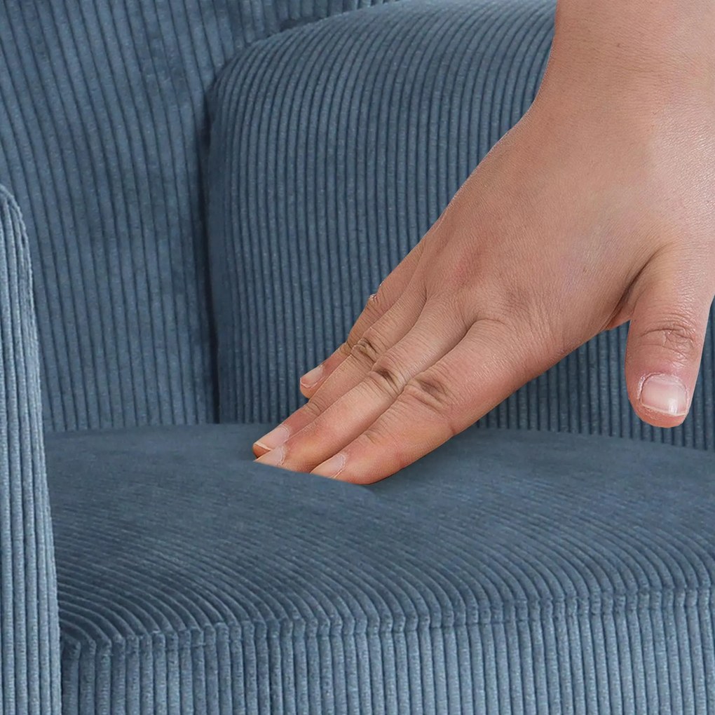 Kreslo Kioni látka cord - modrá