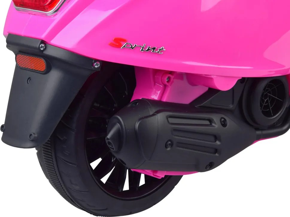 JOKOMISIADA Elektrický skúter VESPA na batériu pre deti s melódiami PA0344 ružový