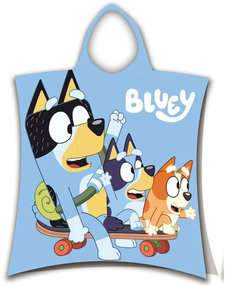 Jerry Fabrics Detské pončo-osuška - Lilo a Stitch - modrá