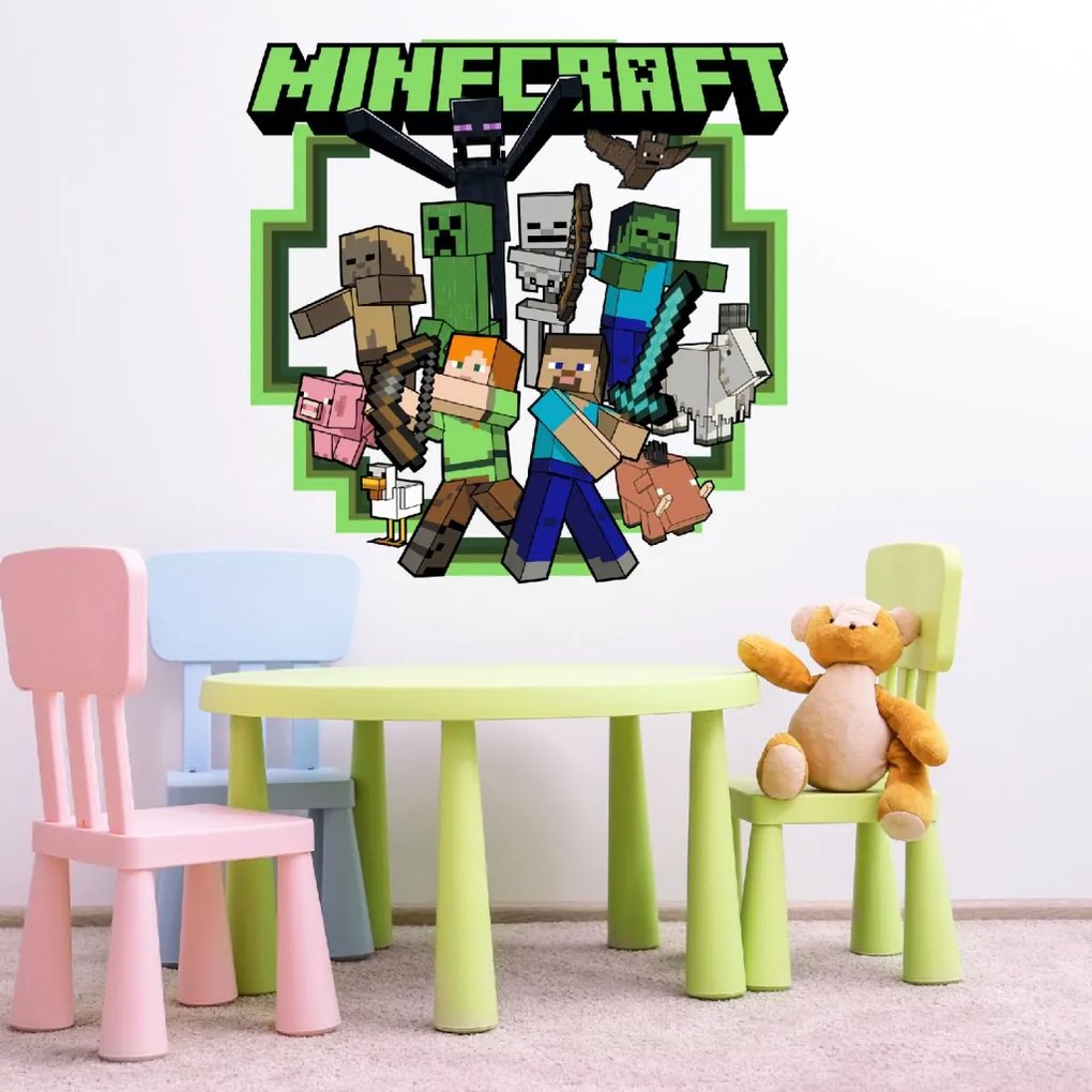 Textilná nálepka na stenu "Minecraft 2"