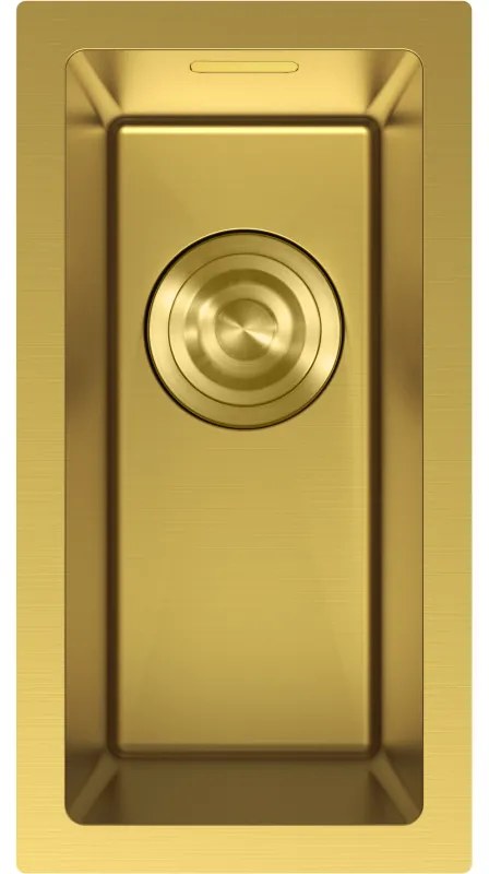 Mexen Trixo, 1-komorový nerezový drez 230 x 440 mm, brúsená zlatá, 6411221000-55