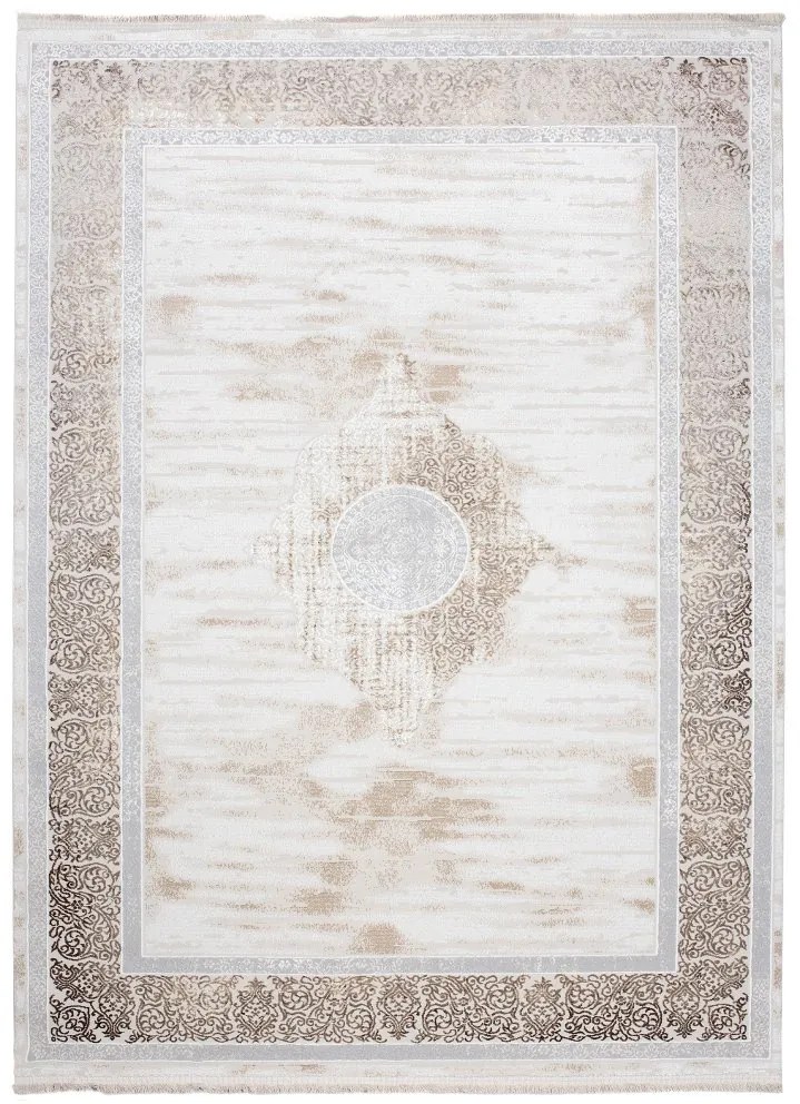 Jemný krémový koberec s ornamentmi Šírka: 80 cm | Dĺžka: 150 cm