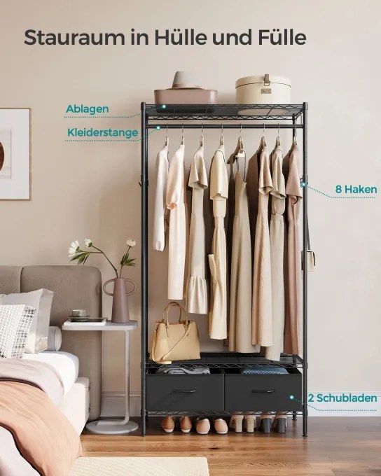 Otvorená šatníková skriňa LGR411B02