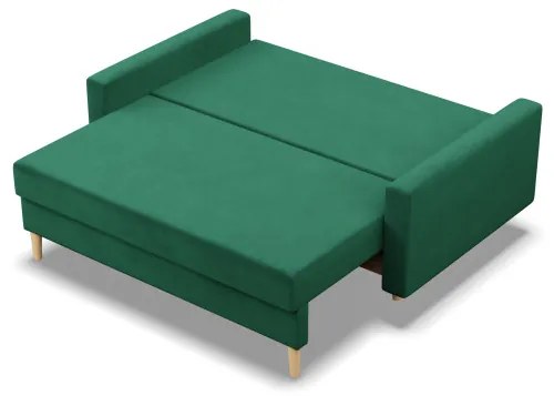 Dvojmiestna pohovka BLANK Elegant rozkladacia, fľaškovo zelená