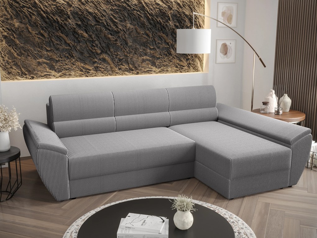 Rohová sedacia súprava Radiant L3 (sivá) (P). Akcia -20%. Vlastná spoľahlivá doprava až k Vám domov. 1057476