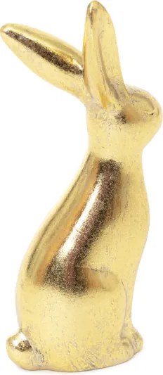 Dekoratívna figúrka zajaca MAX zlatá 845166