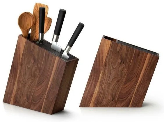 Continenta C4251- Stojan na nože s flexi vložkou a priehradkou 31x8x24,5 cm orech