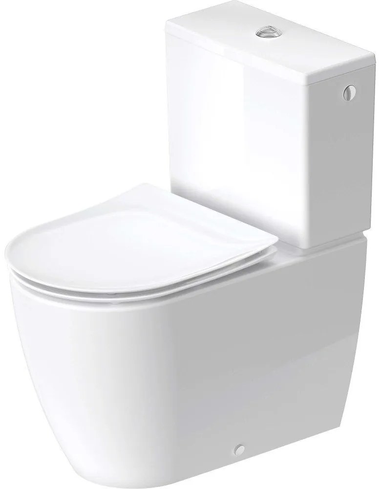 DURAVIT Soleil by Starck WC misa kombi Rimless s hlbokým splachovaním, Vario odpad, 370 x 650 mm, biela, 2011090000