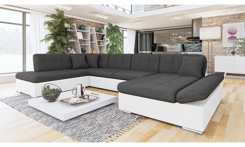 Rohová sedačka Genero, Dostupné poťahy: Utario velvet 2951 + Utario velvet 2951 + Senegal 823, Strana: Ľavá - U