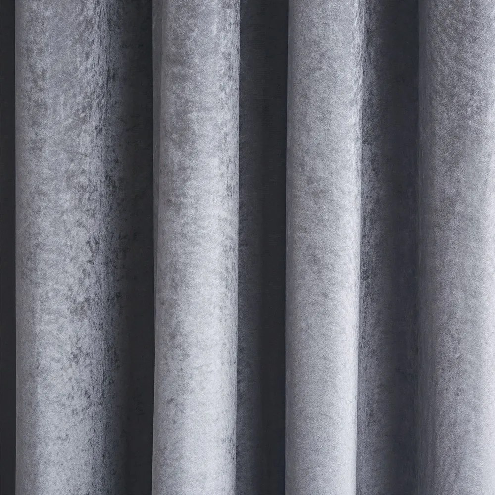Sivé závesy v súprave 2 ks 168x137 cm Crushed Velvet Glamour Sequin – Catherine Lansfield