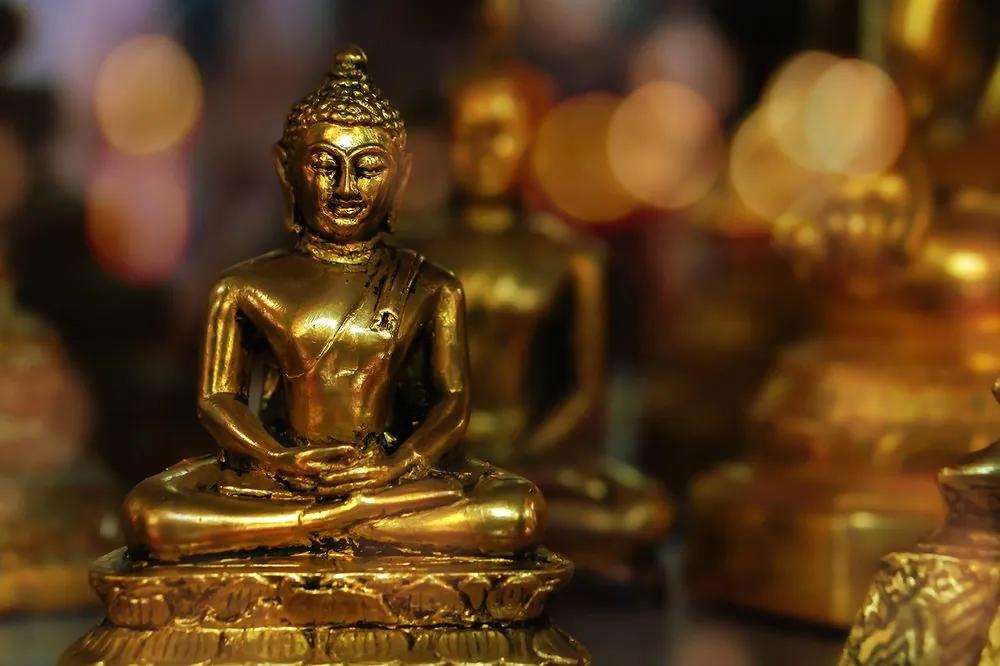 Fototapeta bronzová socha Budhu