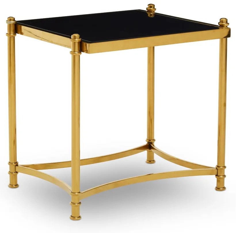 Odkladací stolík so sklenenou doskou 50x56 cm Ackley – Premier Housewares